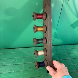 Rustic Brown Multi-Color Wall Hook Great  for Sewing Room or Rustic Feel